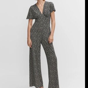 Mango Elegant Black and White Jumpsuit